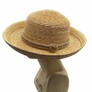 Vintage Millinery Magic Handmade Straw Boater Hat Coastal Millennial Woven Sun